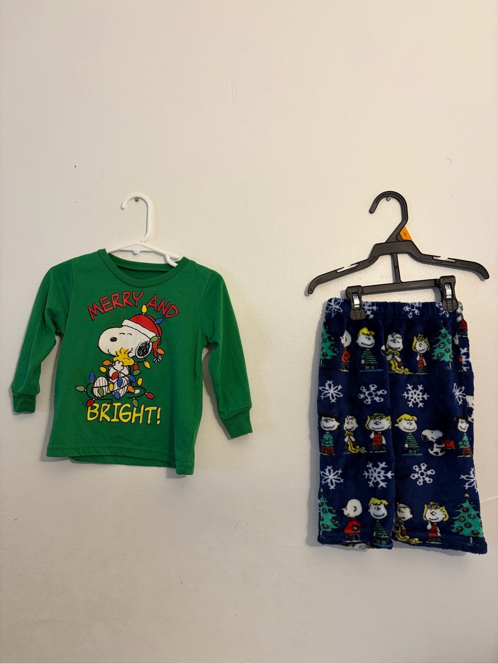 Peanuts Navy and Lime Toddler Sleepwear 2T